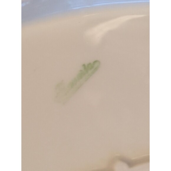 Bavaria German Reticulated Serving Bowl Dish Rose Floral Oval Double Handled - Picture 6 of 10